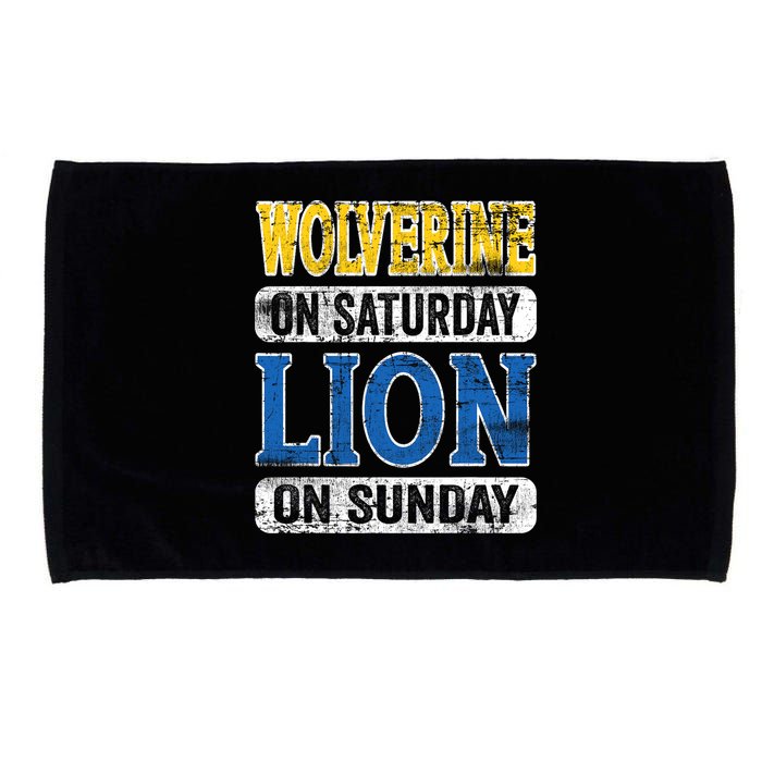 Wolverine On Saturday Lion On Sunday Microfiber Hand Towel