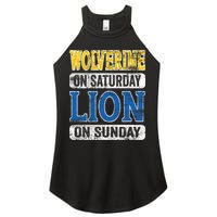Wolverine On Saturday Lion On Sunday Women's Perfect Tri Rocker Tank