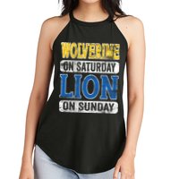 Wolverine On Saturday Lion On Sunday Women's Perfect Tri Rocker Tank