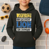Wolverine On Saturday Lion On Sunday Kids Hoodie