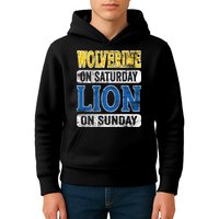 Wolverine On Saturday Lion On Sunday Kids Hoodie