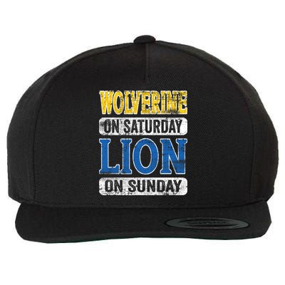 Wolverine On Saturday Lion On Sunday Wool Snapback Cap