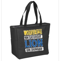 Wolverine On Saturday Lion On Sunday Zip Tote Bag