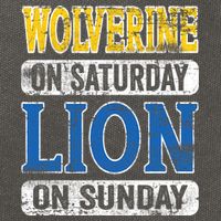 Wolverine On Saturday Lion On Sunday Cotton Canvas Backpack