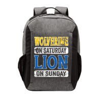 Wolverine On Saturday Lion On Sunday Vector Backpack