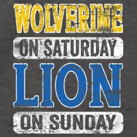 Wolverine On Saturday Lion On Sunday Vector Backpack