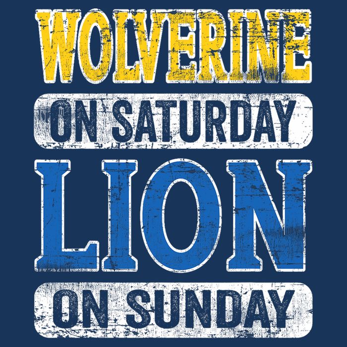 Wolverine On Saturday Lion On Sunday Infant Baby Jersey Bodysuit