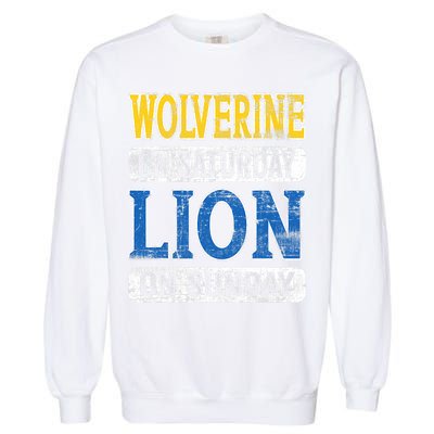 Wolverine On Saturday Lion On Sunday Garment-Dyed Sweatshirt
