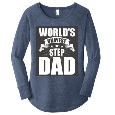 World's Okayest Stepgiftdad Stepdad Gift Women's Perfect Tri Tunic Long Sleeve Shirt