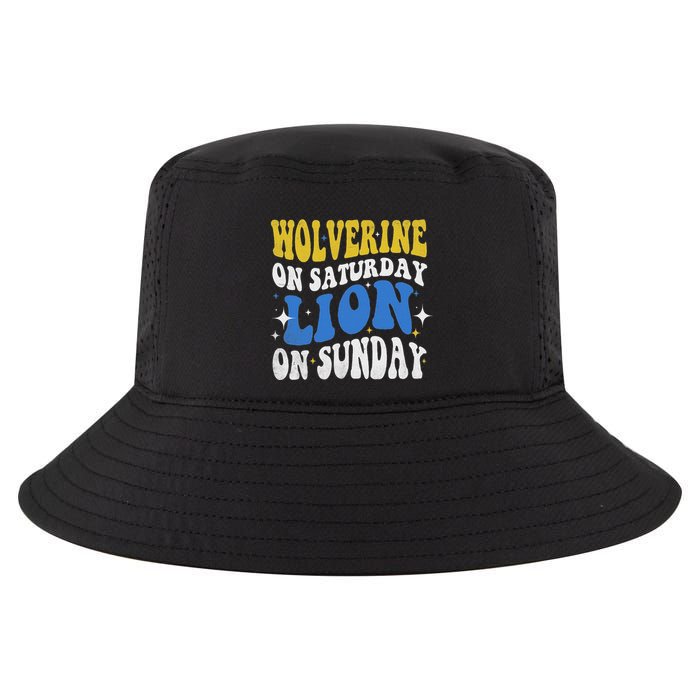 Wolverine On Saturday Funny Lion On Sunday Cool Comfort Performance Bucket Hat