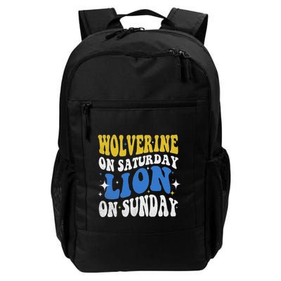Wolverine On Saturday Funny Lion On Sunday Backpack