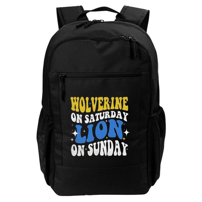 Wolverine On Saturday Funny Lion On Sunday Backpack