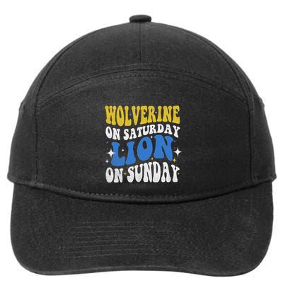 Wolverine On Saturday Funny Lion On Sunday 7-Panel Snapback Hat