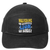 Wolverine On Saturday Funny Lion On Sunday 7-Panel Snapback Hat