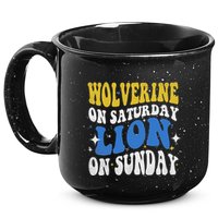 Wolverine On Saturday Funny Lion On Sunday 15oz Campfire Ceramic Mug