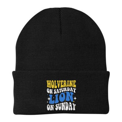 Wolverine On Saturday Funny Lion On Sunday Beanie