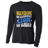 Wolverine On Saturday Funny Lion On Sunday Cooling Performance Long Sleeve Crew