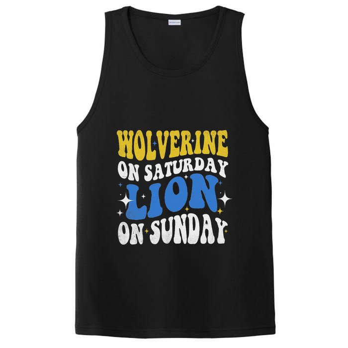 Wolverine On Saturday Funny Lion On Sunday PosiCharge Competitor Tank