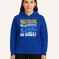 Wolverine On Saturday Funny Lion On Sunday Hoodie