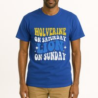 Wolverine On Saturday Funny Lion On Sunday Tall T-Shirt