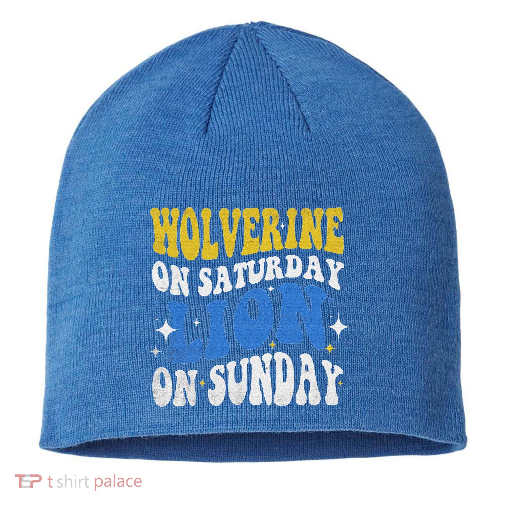 Wolverine On Saturday Funny Lion On Sunday Sustainable Beanie