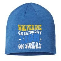 Wolverine On Saturday Funny Lion On Sunday Sustainable Beanie