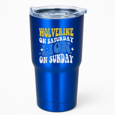 Wolverine On Saturday Funny Lion On Sunday Tumbler