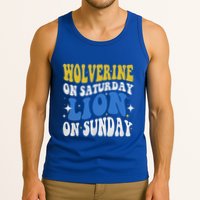 Wolverine On Saturday Funny Lion On Sunday Tank Top