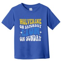 Wolverine On Saturday Funny Lion On Sunday Toddler T-Shirt