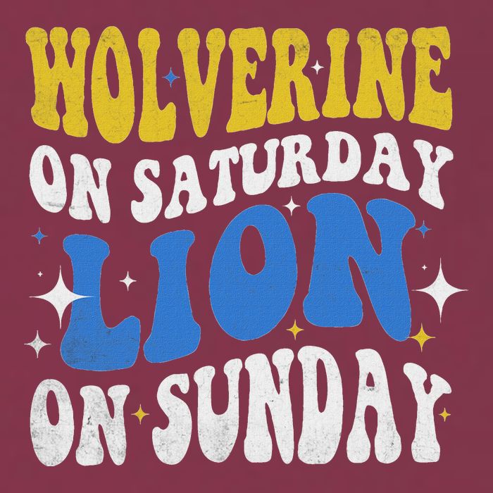Wolverine On Saturday Funny Lion On Sunday 16oz Travel Tumbler