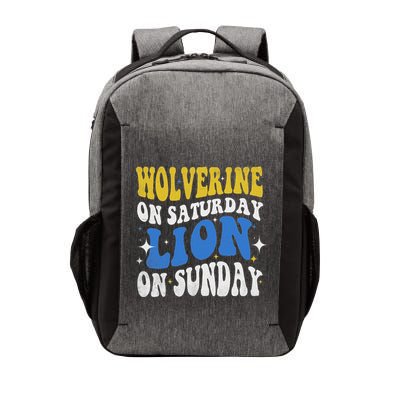 Wolverine On Saturday Funny Lion On Sunday Vector Backpack