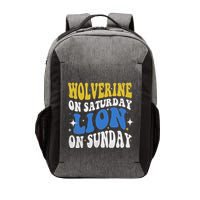 Wolverine On Saturday Funny Lion On Sunday Vector Backpack