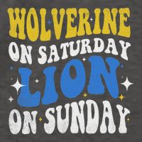Wolverine On Saturday Funny Lion On Sunday Vector Backpack