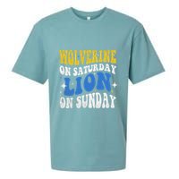 Wolverine On Saturday Funny Lion On Sunday Sueded Cloud Jersey T-Shirt
