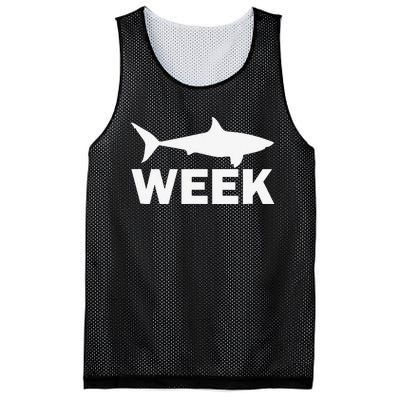 Week of Shark Funny Sharks Great Discovery Time Mesh Reversible Basketball Jersey Tank