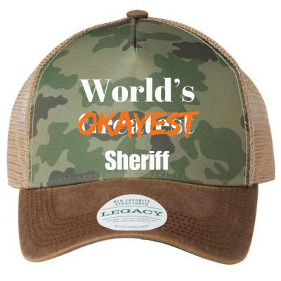 World Okayest Sheriff Sheriffs Legacy Tie Dye Trucker Hat