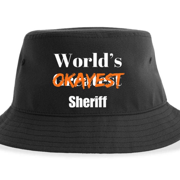 World Okayest Sheriff Sheriffs Sustainable Bucket Hat