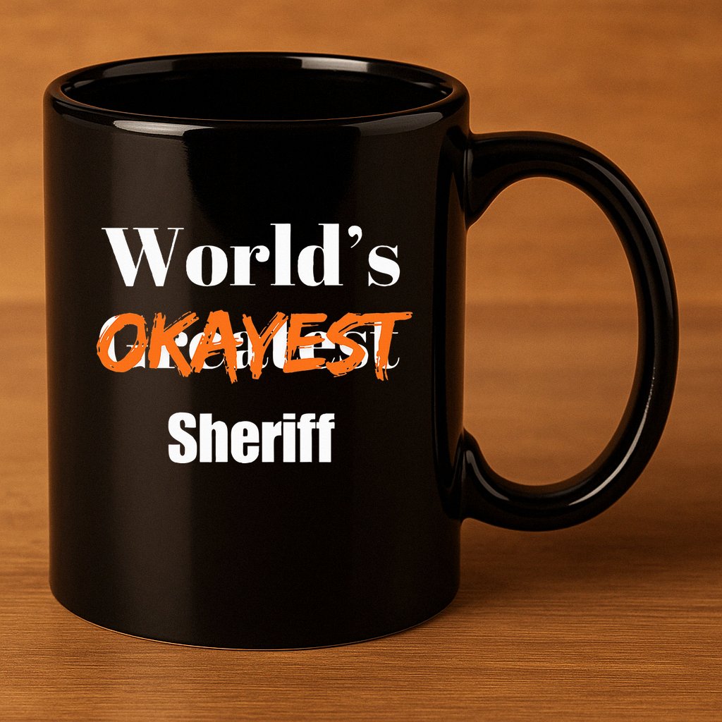 World Okayest Sheriff Sheriffs 11oz C Handle Ceramic Mug