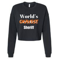World Okayest Sheriff Sheriffs Cropped Pullover Crew