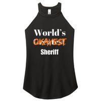 World Okayest Sheriff Sheriffs Women's Perfect Tri Rocker Tank