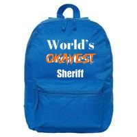 World Okayest Sheriff Sheriffs 16 in Basic Backpack