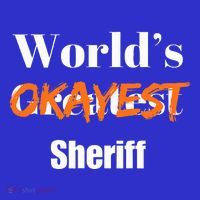 World Okayest Sheriff Sheriffs Pom Pom 12in Knit Beanie