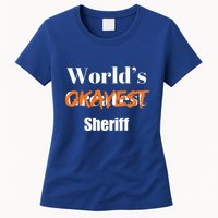 World Okayest Sheriff Sheriffs Womens T-Shirt