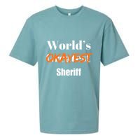 World Okayest Sheriff Sheriffs Sueded Cloud Jersey T-Shirt