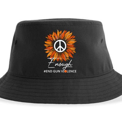 Wear Orange Sunflower Enough End Gun Violence Sustainable Bucket Hat