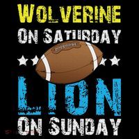 Wolverine On Saturday Lion On Sunday Full-Length Apron With Pockets