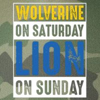Wolverine On Saturday Lion On Sunday Legacy Tie Dye Trucker Hat