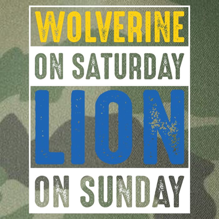 Wolverine On Saturday Lion On Sunday Legacy Tie Dye Trucker Hat