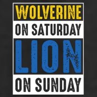 Wolverine On Saturday Lion On Sunday 7 Panel Mesh Trucker Snapback Hat