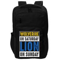Wolverine On Saturday Lion On Sunday Impact Tech Backpack